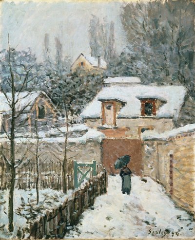 Schnee in Louveciennes von Alfred Sisley